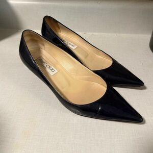 Jimmy Choo Patent leather pointed kitten heels